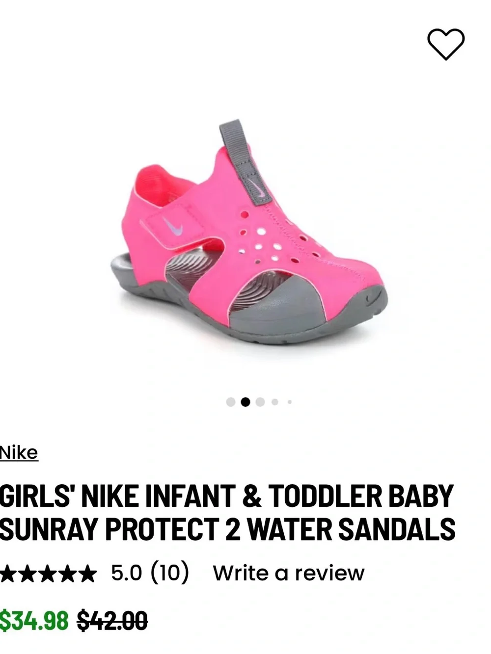 Nike Kids' girl Pink sandals Water Shoes